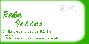 reka velics business card